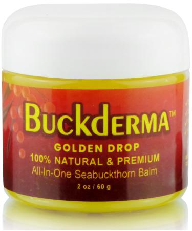 Beesaluxe Buckderma - 100% Natural All-In-One Seabuckthorn Balm - Facial Moisturizer Oil Cleanser Overnight Mask Makeup Remover Lip Balm Hand Cream Foot Butter and More