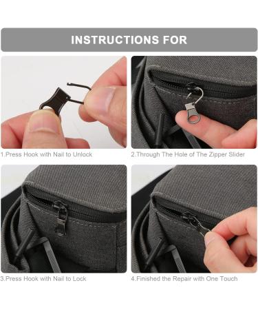 6-Piece Dark Gray Zipper Replacement Set - Removable Zipper Slides for Jackets Pants Shoes Suitcases & Backpacks - Buy Online on GoSupps.com