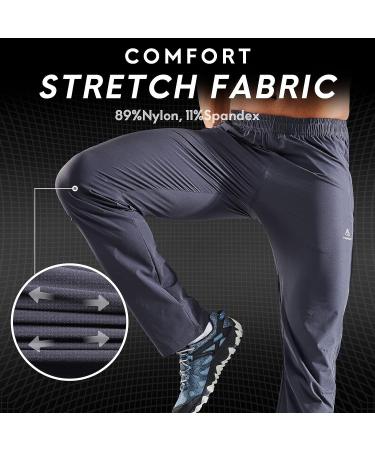 Haimont Men's Lightweight Hiking Stretch Pants | Quick Dry Nylon, UPF50 & Water Resistant, Zipper Pockets | Odyssey Grey X-Large - Buy Online on GoSupps.com