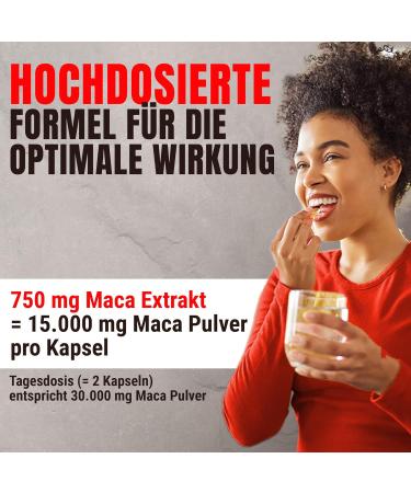 Powerstar Maca 15000 | High-Dose Vegan Maca Capsules | Organic Maca Root Extract (20:1) & Vitamin C | 120 Capsules | 2-Month Supply | Sports Supplement for Men & Women - Buy Online on GoSupps.com