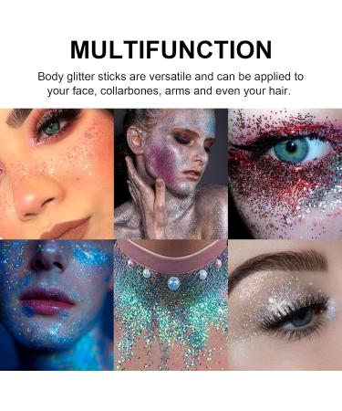 Buy Body Glitter Stick - Chunky Red Glitter Gel for Face Body & Hair | Waterproof Holographic Mermaid Makeup - Buy Online on GoSupps.com