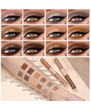 Buy Rosy Brown Liquid Eyeshadow - Matte & Glitter Dual-Ended Stick | Waterproof Long Lasting Eye Makeup | Prime & Quick Dry | International Shipping Available - Buy Online on GoSupps.com