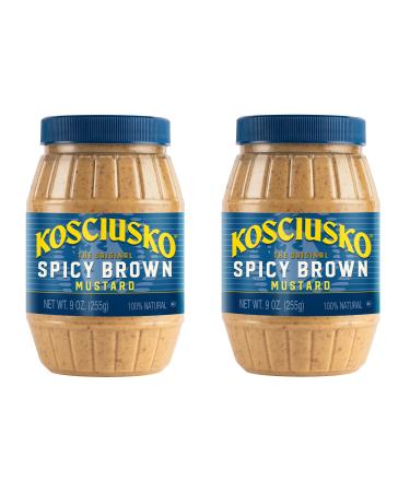 Kosciusko Zesty Spicy Brown Mustard 9 Oz(Pack of 2) 9.0 Ounce (Pack of 2) - Buy Online on GoSupps.com