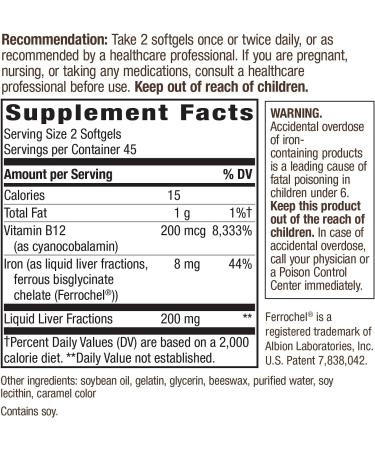 Nature's Way Energizing Iron 90 Softgels - Boost Energy & Support Wellness - Buy Online on GoSupps.com