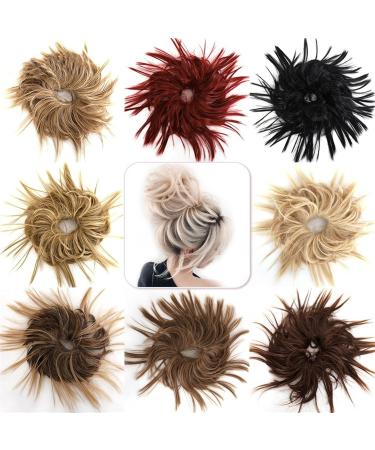 Messy Bun Hair Piece for Women Messy Fluffy Hair Bun Chignon Tousled Updo Hairpiece Ponytail Extension with Elastic Band Synthetic Scrunchies Ponytail Hairpieces for Women Fake Hair Accessories fo 12h24 - Buy Online on GoSupps.com