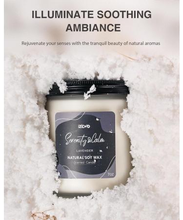 IZIDDO Lavender Scented Candles - 45 Hour Burn Handmade Aromatherapy Gifts for Home - Natural 7oz White Candles for Women & Men - Buy Online on GoSupps.com