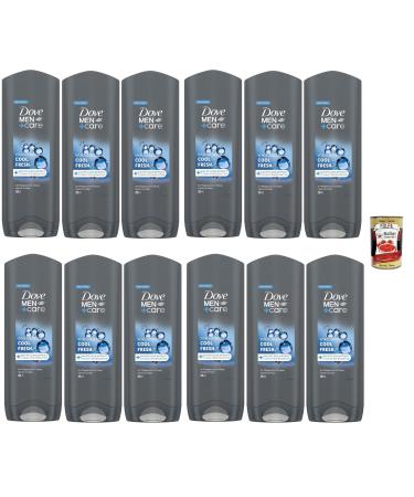 Italian Gourmet E.R. Dove Men+Care 3-in-1 Cool Fresh Body Wash for Body Face and Hair with 24-Hour Care Effect 12 x 250 ml + Polpa Italian Gourmet 400 g