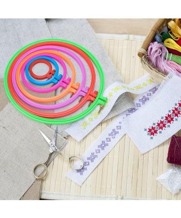 Caydo 7-Piece Plastic Embroidery Hoops Set - 2.3 to 10.2 inch Multicolor Cross Stitch Hoops for Embroidery - Buy Online on GoSupps.com