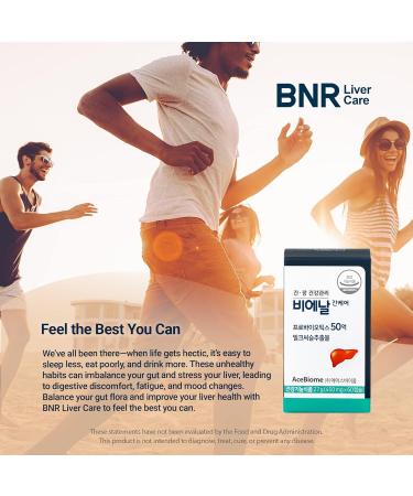 AceBiome Bnr Liver Care Milk Thistle Probiotics and Prebiotics Silymarin Liver and Digestive Support 5 Billion CFU Guaranteed 60 Capsules - Buy Online on GoSupps.com