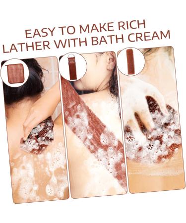 HAPINARY 1 Set Bath Towel Exfoliating Loofah Back Wash Scrubber Exfoliating African Net Towels Nylon Brown - Buy Online on GoSupps.com