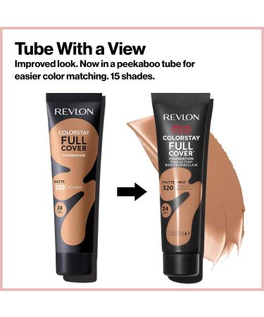 Revlon ColorStay Full Cover Longwear Matte Foundation Medium Beige 30ml - Heat & Sweat Resistant Face Makeup - Buy Online on GoSupps.com