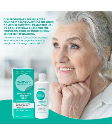 Dermend Moisturizing Anti-Itch Lotion - Targeted Care for Dry, Itchy, Mature Skin - 8 Ounces - Buy Online on GoSupps.com