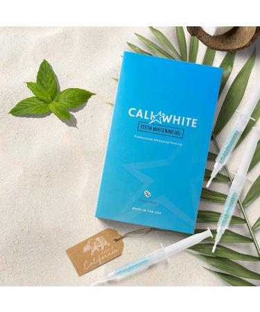 Cali White 35% Carbamide Peroxide Teeth Whitening Gel Refills - Natural Vegan Organic Whitener - 3X 5mL Syringes - Made in USA - for Sensitive Teeth - Use with UV or LED Light & Trays - Buy Online on GoSupps.com