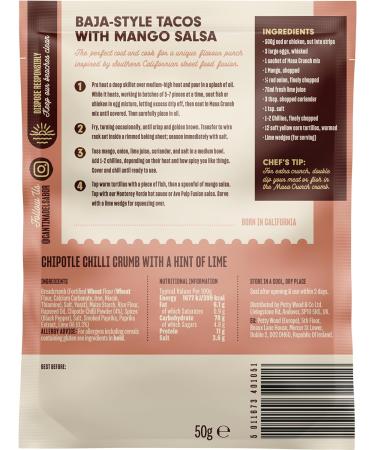 Cantina Del Sabor - Masa Crunch Chipotle Chilli Crumb With A Hint Of Lime Californian Inspired Street Food 50 g (Pack of 1) Casa Crunch Chipotle Chilli Crumb - Buy Online on GoSupps.com