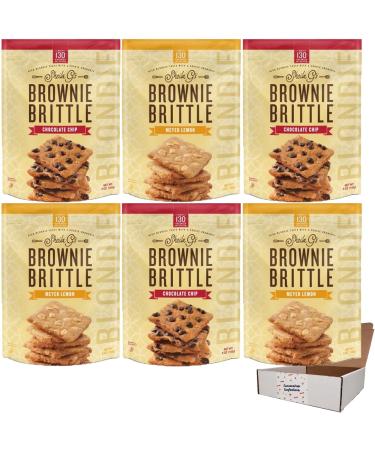 Sheila G's Brownie Brittle Variety Packs in Cornershop Confections Box (Blondie Variety Pack - 6 Bags)