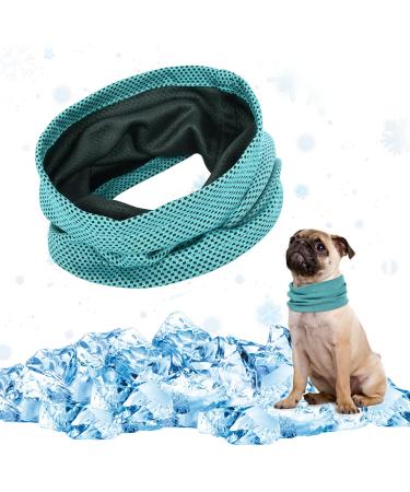 Cooling collar for dogs summer dog collar cooling cooling neckerchief dog breathable heat discharge Bandana for dogs suitable for freezing animals in summer (blue/l) blue L