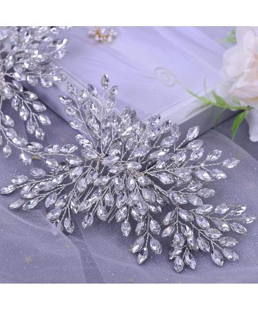 Azaleas Silver Wedding Hair Comb | Bridal Rhinestone Headband & Crystal Hair Accessories for Bridesmaids - Buy Online on GoSupps.com