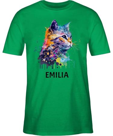 Personalized Cat Lover T-Shirt for Men - Custom Name Gift by Shirtracer - Green XXL - Buy Online on GoSupps.com