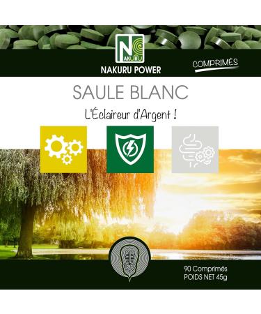 NAKURU | White Willow | Power Range | Made in France | "Silver's Scout!" (90 Tablets of 500mg / Net Weight: 45g) - Buy Online on GoSupps.com