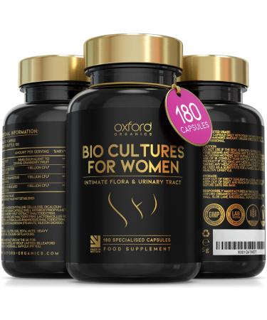 Advanced Probiotics for Women | Scientifically Formulated Vaginal Probiotics Intimate Flora & UTI | Crafted with 3 Billion Bacterial Cultures - 100 Billion CFU/g Source | Made in UK (180 Capsules) 180 count (Pack of 1)