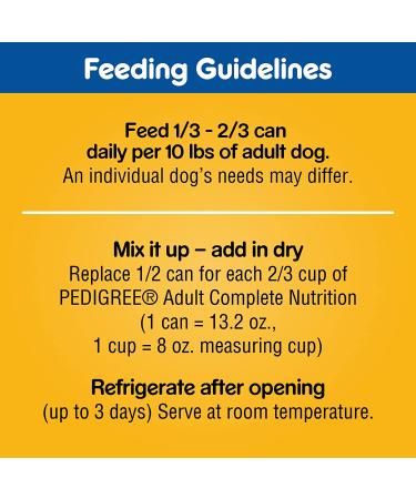 PEDIGREE Chopped Ground Dinner Adult Wet Dog Food Variety Pack - Filet Mignon & Beef Flavor - 13.2 oz Cans (12 Pack) - Buy Online on GoSupps.com