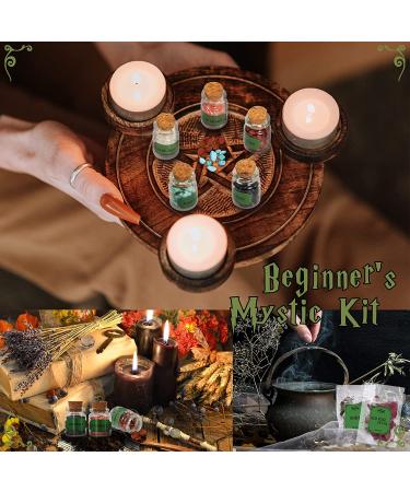 Witchcraft Supplies Kit - SHYSHINY 101 Pack with Chakra Stones, Crystal Jars, Herbs, Candle | Complete Wiccan Tools Box for Spells | Witchy Gifts for Beginners - Buy Online on GoSupps.com