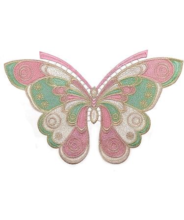 Polyester Butterfly Collar Patches - DIY Sewing Applique Embroidered Lace Patch (Pink) - Buy Online on GoSupps.com