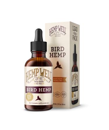 Hemp Well Bird Hemp Oil Reduces Feather Plucking, Suppresses Destructive Behavior and Promotes Relaxation, Immune Support, Organically Sourced  2 Ounces