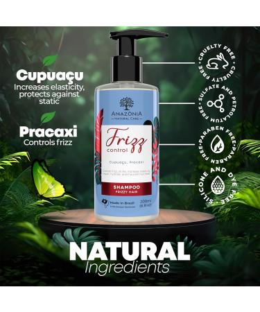 All Natural Anti-Frizz Shampoo for Men & Women | Paraben & Sulfate-Free | Control Frizz with Cupuacu & Pracaxi - 6.8oz - Buy Online on GoSupps.com