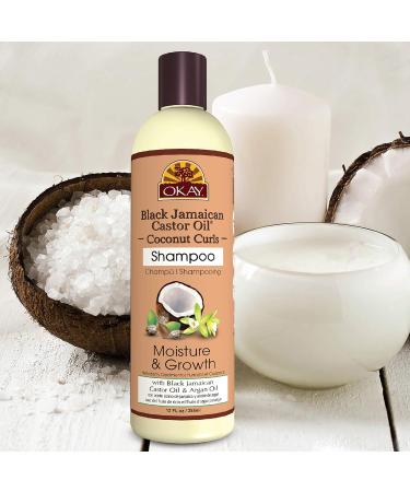 Buy OKAY Black Jamaican Castor Oil & Coconut Shampoo 12oz | Nourish & Strengthen Hair for All Hair Types - International Shipping Available - Buy Online on GoSupps.com