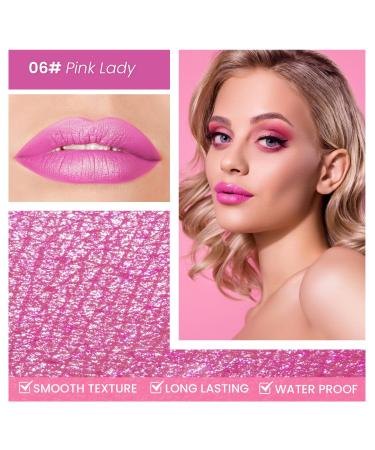 BEAUTY SEARCHER Metallic Shine Lipstick | Hydrating Nude Velvet Red Balm | Long-Lasting Luxury Makeup #06 Pink Lady | International Shipping - Buy Online on GoSupps.com