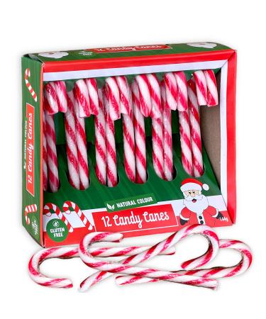 Mijoma canmate with strawberry taste - Candy Canes red/white striped - natural colors - Christmas tree decorations or gift hangers - Coxy Christmas time (12 x 12g (1 pack)))