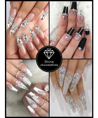 EBANKU 3100Pcs Flat Back Nail Gems Crystal Rhinestones Kit - Multi Shapes AB Nail Diamonds with Picker, Dotting Pen, Tweezers - Glitter Nail Art Decoration Supplies for Women & Girls - Buy Online on GoSupps.com
