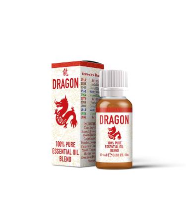 Mystix London | Dragon - Chinese Zodiac Essential Oil Blend 10ml - for Diffusers Aromatherapy & Massage Blends | Perfect as a Gift | Vegan GMO Free