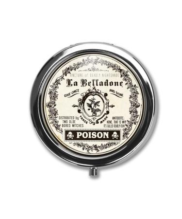 Poison Pill Box Case Pillbox Holder Trinket Stash Box Arsenic Vintage Style Medicine Vitamin Pill Organizer Case