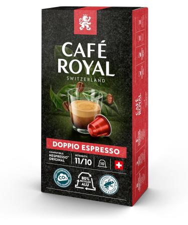  Caf Royal Caf Royal Doppio Espresso Strong Edition 10 Nespresso compatible capsules with 1 x 10 aluminum coffee capsules Intensity 11/10 - Buy Online on GoSupps.com