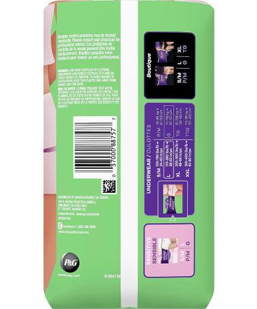 Always Discreet Incontinence & Postpartum Underwear for Women, Maximum Absorbency, Large Size - 17 Count (Pack of 1) - Buy Online on GoSupps.com