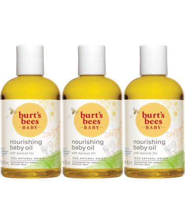Burt's Bees Baby Oil, Nourishing Skin Care, 100% Natural, 4 Fl Oz (Pack of 3)