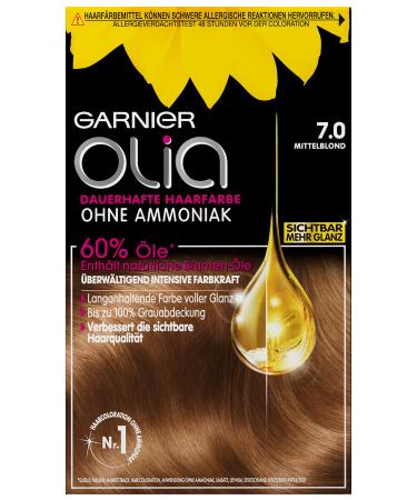Garnier Olia Hair Colour Hair Dye Contains 60% Flower Oil for Deep Colour Pack of 3 medium Blonde - Buy Online on GoSupps.com