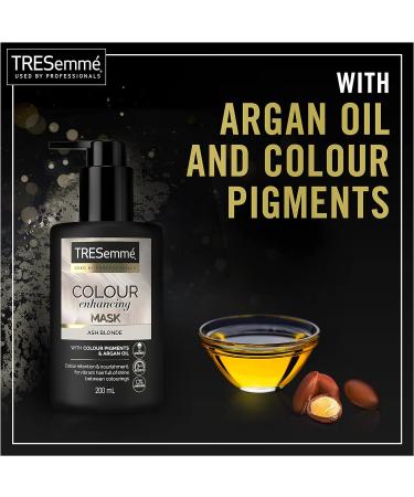 TRESemm Ash Blonde Colour Enhancing Hair Mask with colour pigments & argan oil for a vibrant colour with brilliant shine between colourings 200 ml Yellow - Buy Online on GoSupps.com