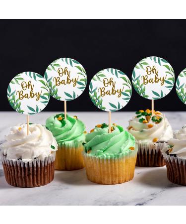 Cyodoos 30Pcs Baby Shower Cupcake Toppers Oh Baby Cupcake Toppers Woodland Jungle Safari Theme Cupcakes Decor Gender Reveal Cake Topper Birthday Party Supplies For Kids Dessert Favor - Buy Online on GoSupps.com