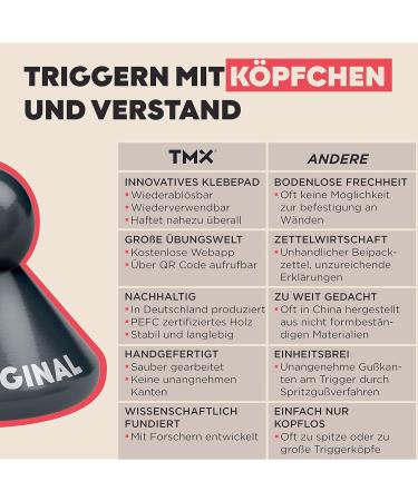 TMX Trigger Original - Acupressure Massage Tool for Muscular Pain Relief | Made in Germany | Real Beech Wood | International Shipping Available - Buy Online on GoSupps.com