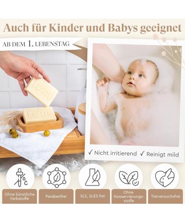 Buy Lubiu Hafers Soap - 100g Natural Organic Oat Soap for Sensitive Skin | Child & Adult Hand/Body Soap - Buy Online on GoSupps.com