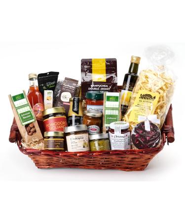 Gourmet basket dreamily with delicacies from Germany Italy Greece Hawaii and Cambodia or Uganda |Good as: Luxury gift basket