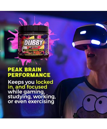 Dubby Gamer Energy Drink Powder - Sugar Free Jitter-Free Nootropic Energy | Dragon Fruit Pink Strawberry Lemonade | 30 Servings - Buy Online on GoSupps.com