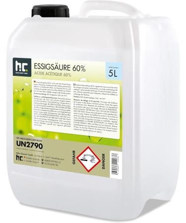 H fer Chemistry 2x 5L Acidic Acid 60% - Premium Cleaner & Descaler - Made in Germany - Freshly Filled Canisters - International Shipping Available - Buy Online on GoSupps.com