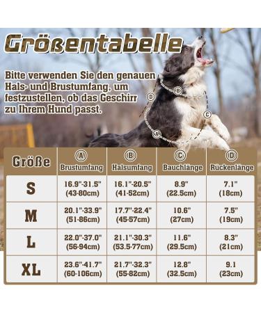 Rabbitgoo Tactical Dog Harness for Large Dogs - Adjustable & Durable with Metal Buckles - Perfect for Hiking - XL Brown - Buy Online on GoSupps.com
