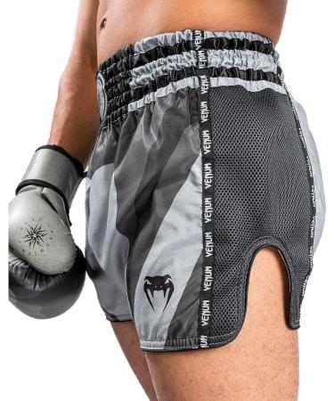 Venum Men's Stone Muay Thai Shorts - Mineral Green, Size Medium - Buy Online on GoSupps.com