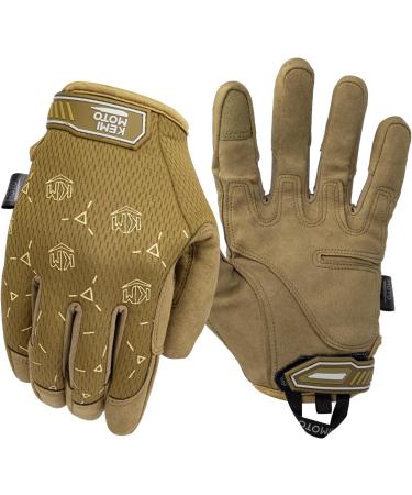 Kemimoto Tactical Gloves | Military Touchscreen Outdoor Gloves | Breathable Full Finger for Bushcraft Motorcycle Hunting & Security - XXL Brown - Buy Online on GoSupps.com