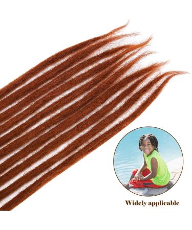 Buy No LIFE 10PC 50cm Ginger Red Dreadlock Extensions - Synthetic Crocheted Jamaican Punk Hip-Hop Reggae Hair Wigs for Men & Women - Buy Online on GoSupps.com